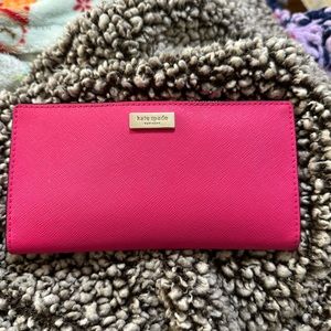 kate spade hot pink wallet
